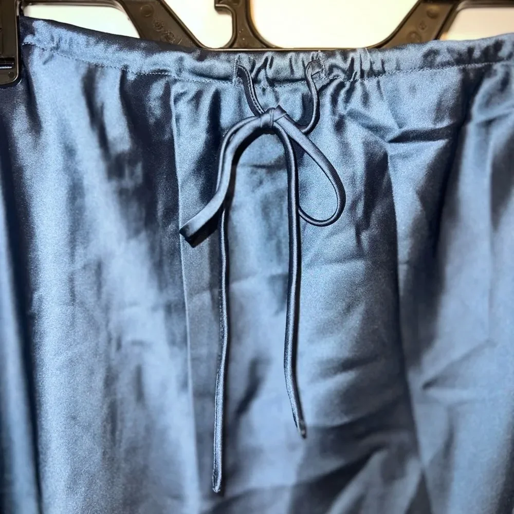 NWOT Haven Well Within Talbots Large Flowy Drawstring Midi Skirt Satin